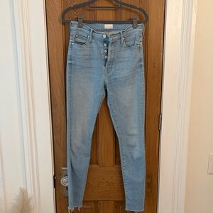 MOTHER High Rise Stunner Ankle Fray